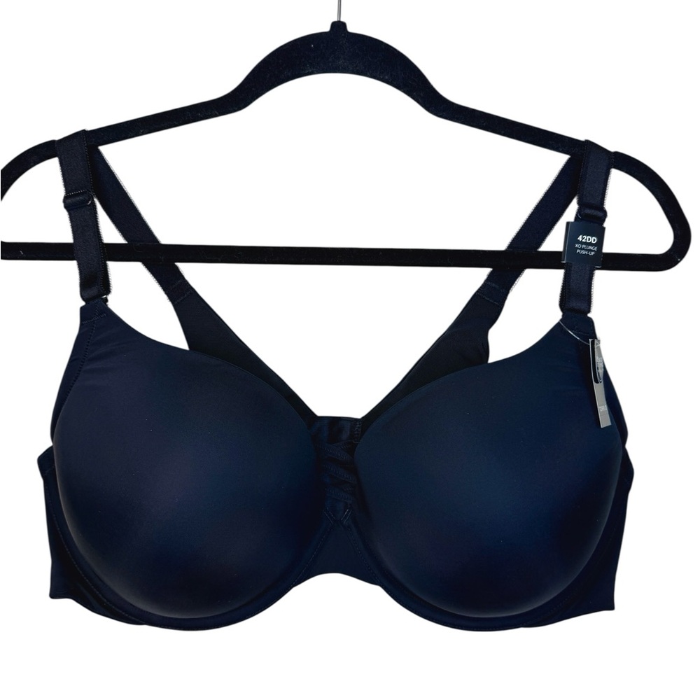 Torrid XO Plunge Push-Up Bra 42DD Black 360 Back Smoothing NWT